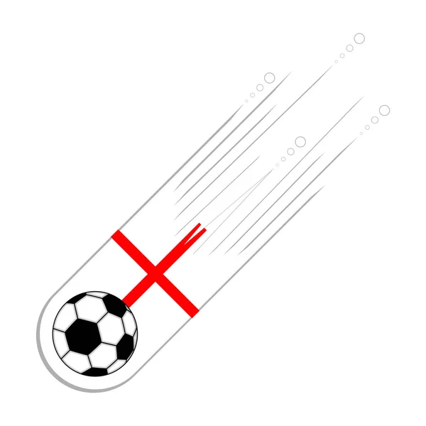 Bola de futebol com a bandeira da Inglaterra — Vetor de Stock