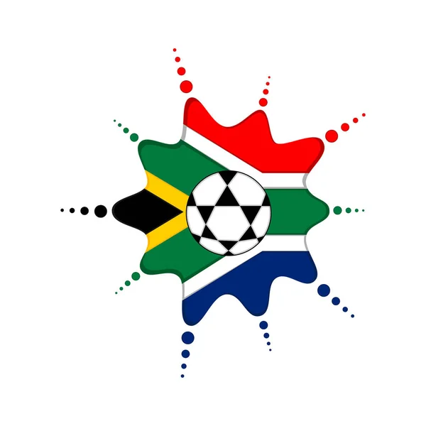 南非会徽上的足球球 — 图库矢量图片