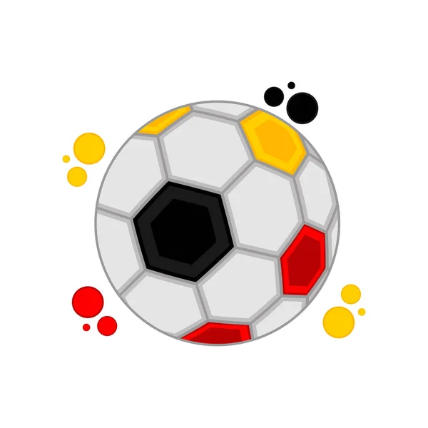 Ballon de football aux couleurs de l'Allemagne — Image vectorielle