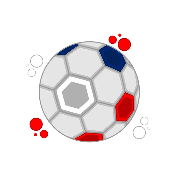Fußball mit den Farben Russlands — Stockvektor