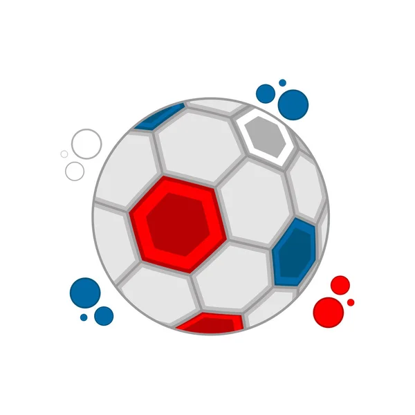Bola de futebol com as cores da França — Vetor de Stock