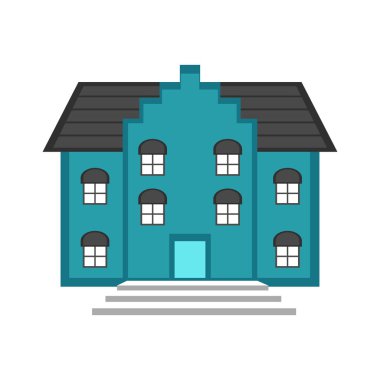 İzole ev simgesi. Konsept. Vektör çizim tasarım