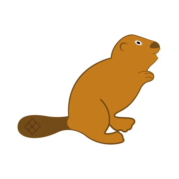 孤立海狸图标 — 图库矢量图片