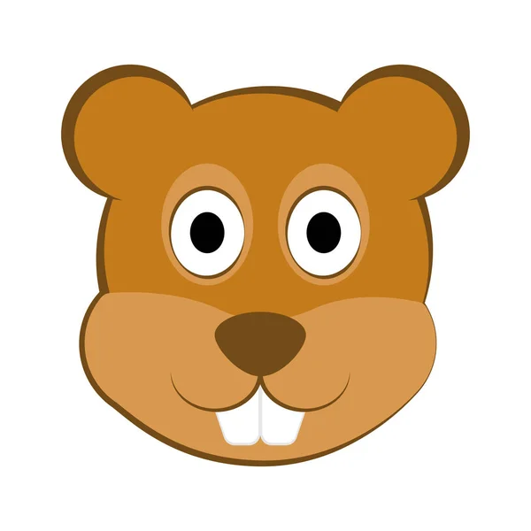 Happy bobří avatar — Stockový vektor