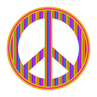 İzole renkli barış işareti