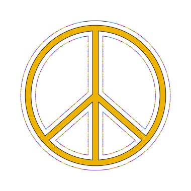 İzole renkli barış işareti