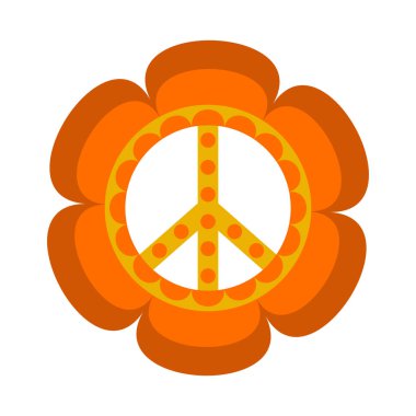 İzole çiçek barış işareti