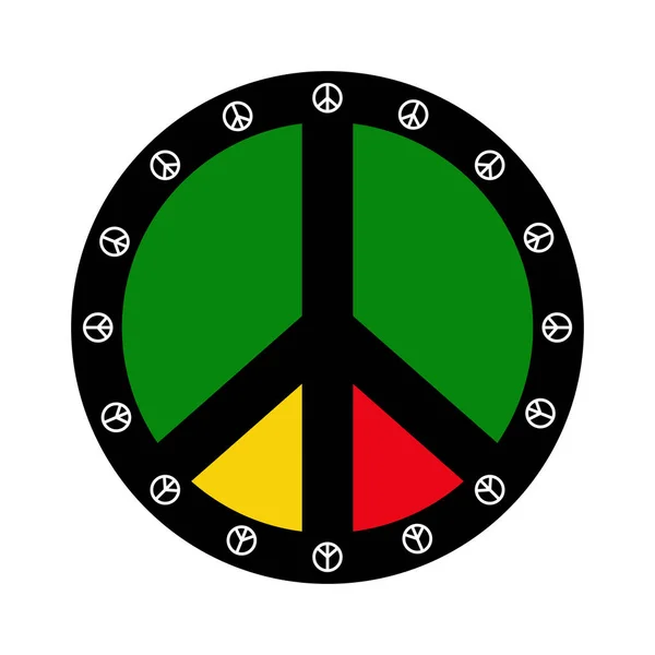 Symbole de paix coloré isolé — Image vectorielle