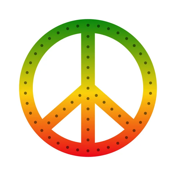 Símbolo de paz de color aislado — Archivo Imágenes Vectoriales