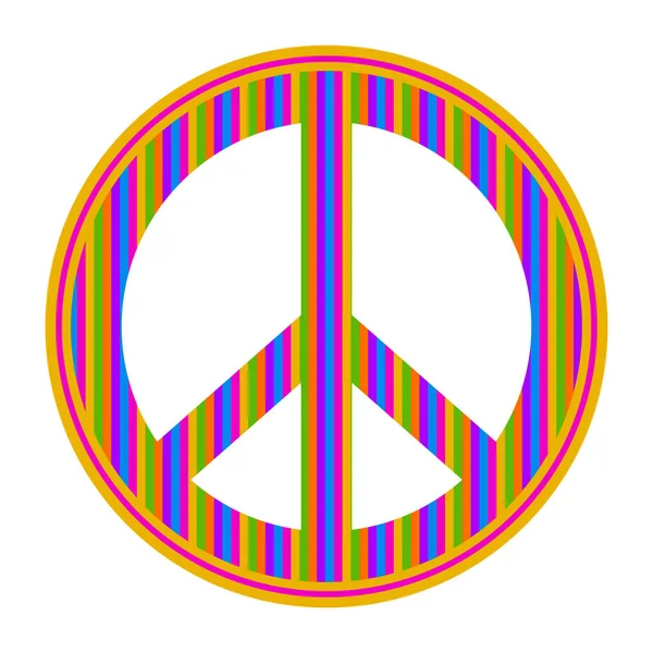 Isolated colored peace symbol — Stock Vector