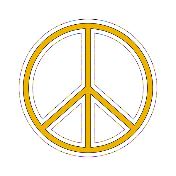 İzole renkli barış işareti