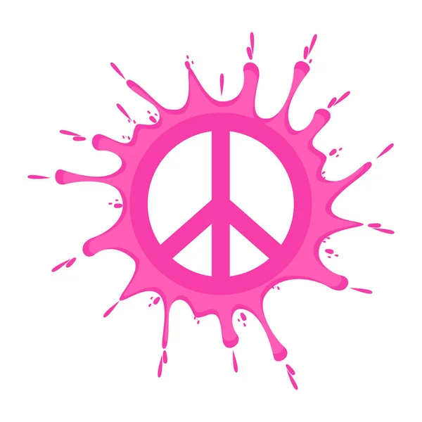 分離の塗られた平和のシンボル — ストックベクタ