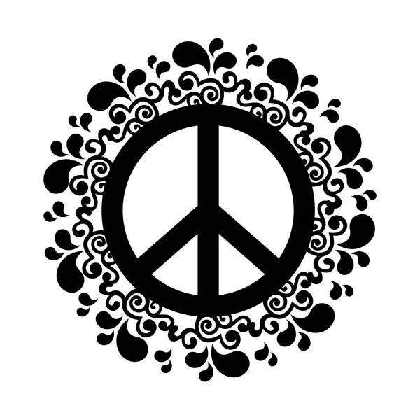 Symbole de paix abstrait isolé — Image vectorielle