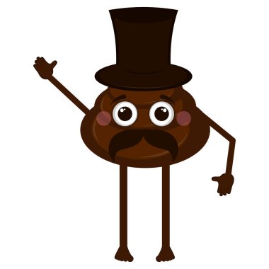 İzole kaka emoji