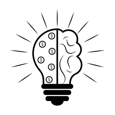 Soyut ampul. İş simgesi