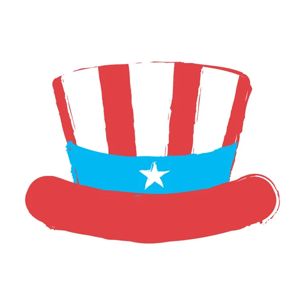 Geïsoleerde Amerikaans feest hoed — Stockvector