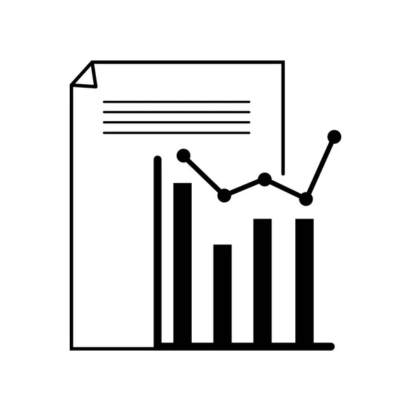 Papel con un gráfico. Icono de negocio — Vector de stock