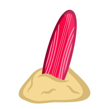 Kum simgesini izole sörf tahtası