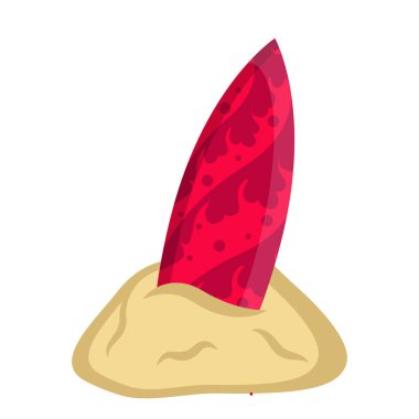 Kum simgesini izole sörf tahtası