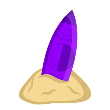 Kum simgesini izole sörf tahtası