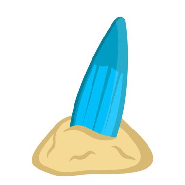 Kum simgesini izole sörf tahtası