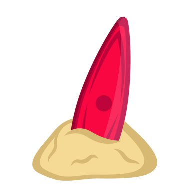 Kum simgesini izole sörf tahtası