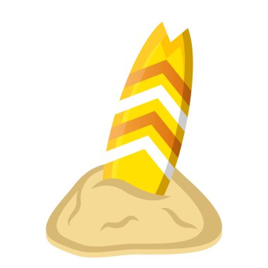 Kum simgesini izole sörf tahtası