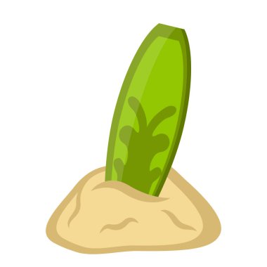 Kum simgesini izole sörf tahtası