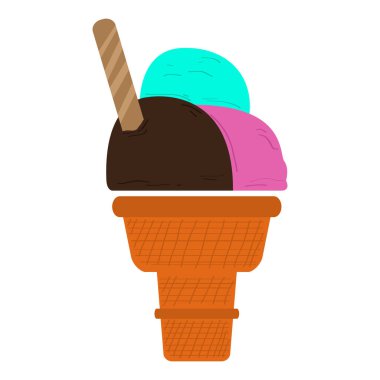İzole dondurma simgesi