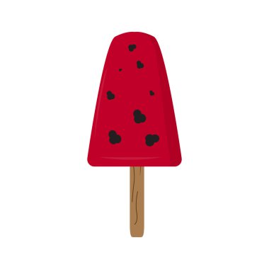 İzole tatlı buzlu çubuk simgesi
