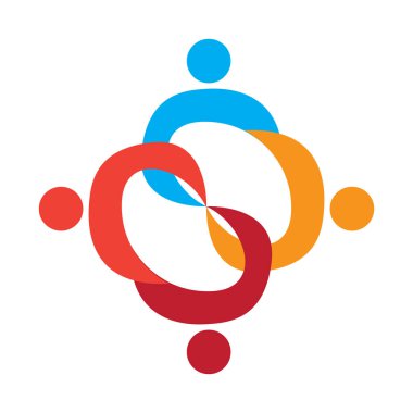 İzole iş ekip çalışması simgesi