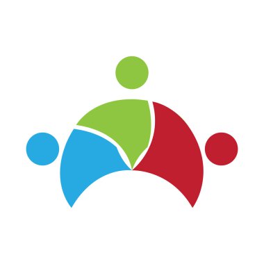 İzole iş ekip çalışması simgesi