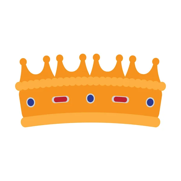 Isolated golden royal crown icon — Stock Vector