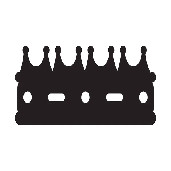 Isolated royal crown silhouette — Stock Vector