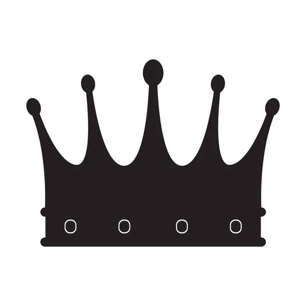 İzole royal crown siluet — Stok Vektör