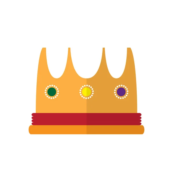 Icono de corona real de oro aislado — Vector de stock