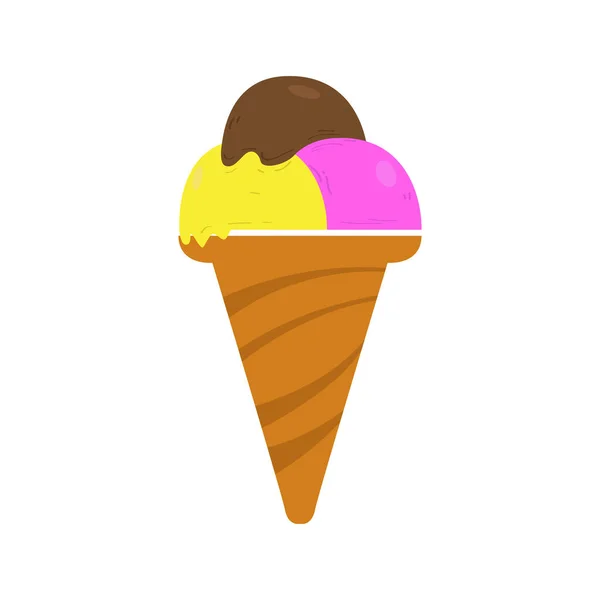 Icône de crème glacée isolée — Image vectorielle