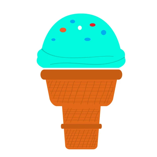Ícone de sorvete isolado — Vetor de Stock