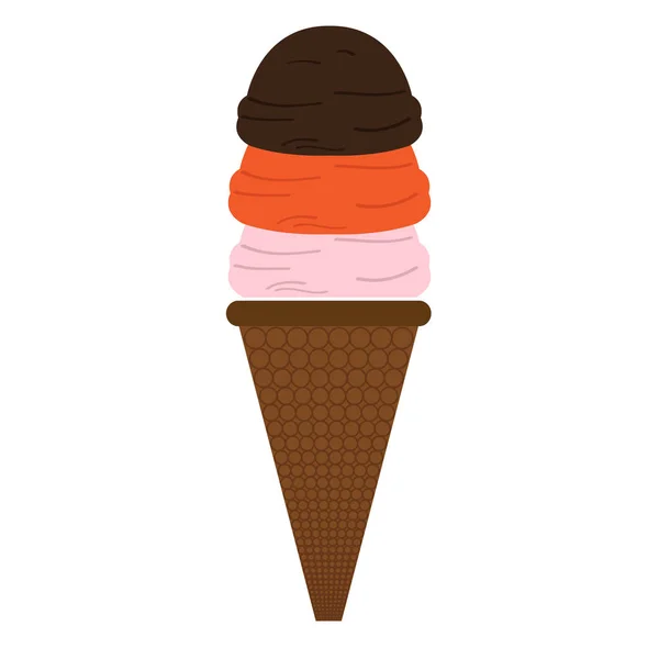 Icono de helado aislado — Vector de stock