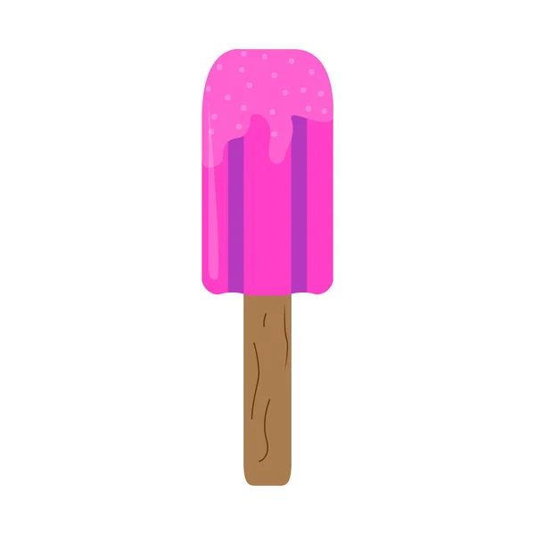 Ikone des süßen Eis am Stiel — Stockvektor