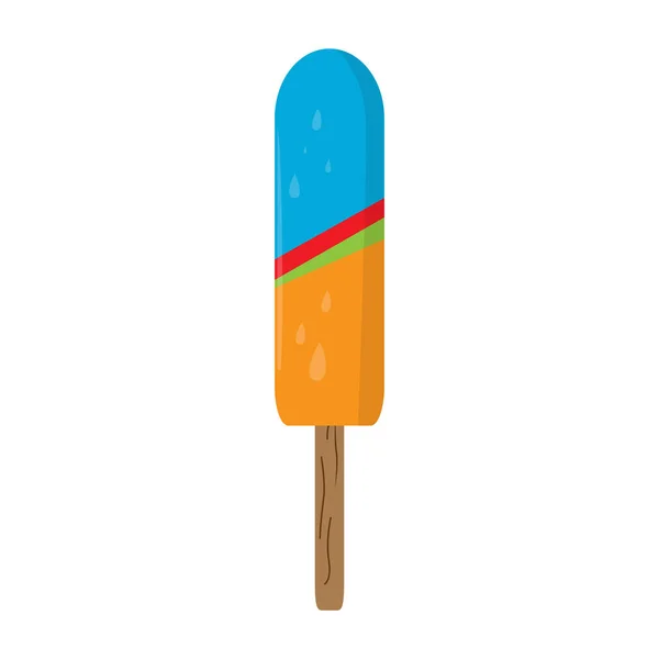 Na białym tle słodki popsicle ikona — Wektor stockowy
