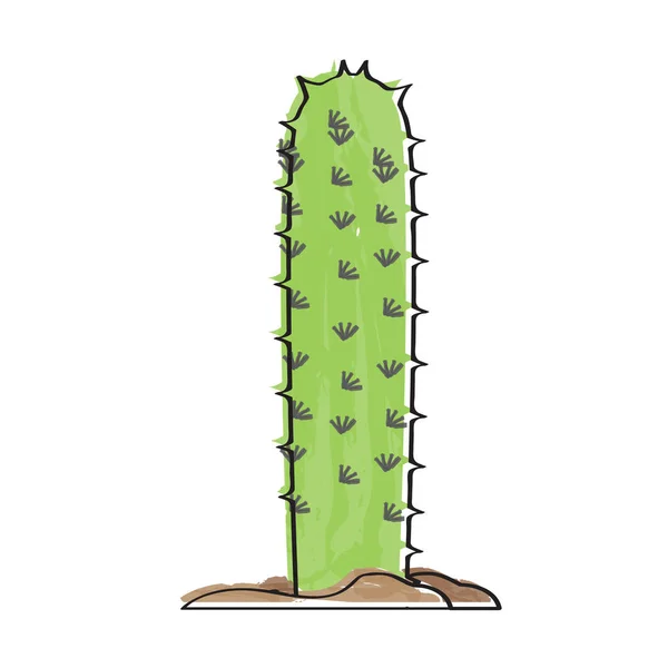 Icono aislado de cactus retro — Vector de stock