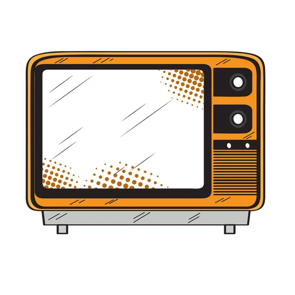 Elszigetelt retro tv-ikon — Stock Vector