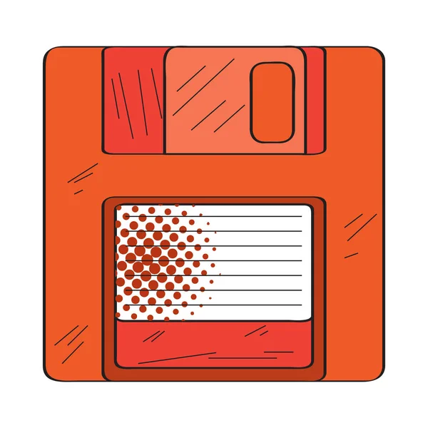 Geïsoleerde retro diskette pictogram — Stockvector