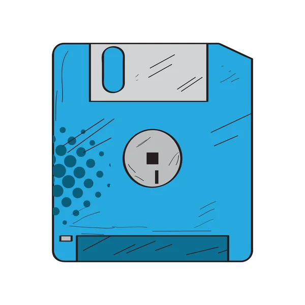 Geïsoleerde retro diskette pictogram — Stockvector