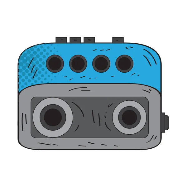 Isolated retro cassette player icon — Stock Vector