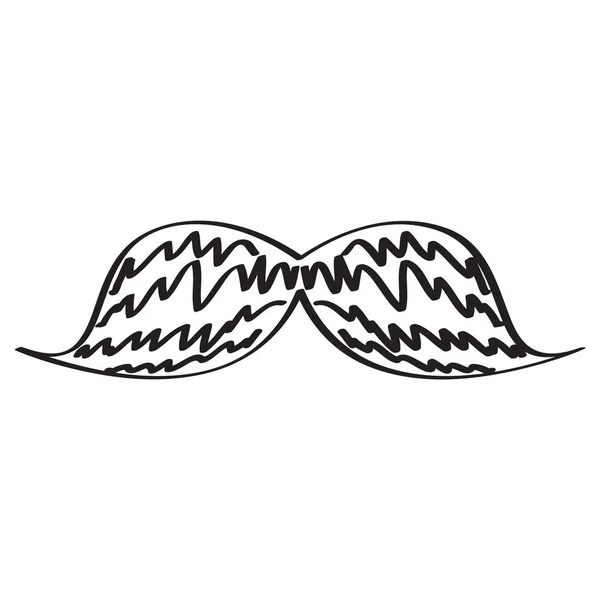 Sketch of a mustache — Stock Vector