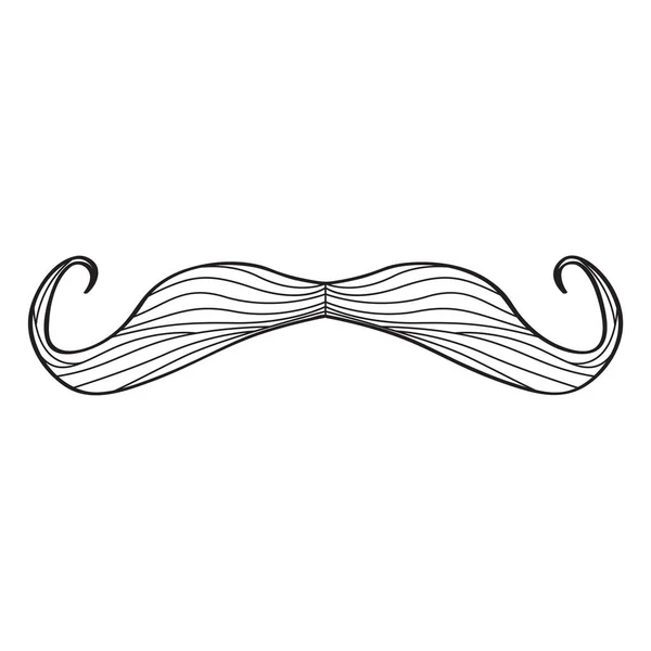 Sketch of a mustache — Stock Vector
