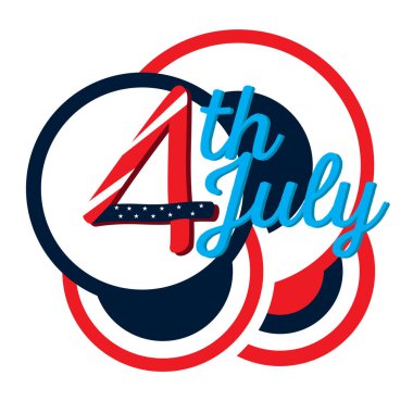 İzole Amerikan Bağımsızlık günü amblemi