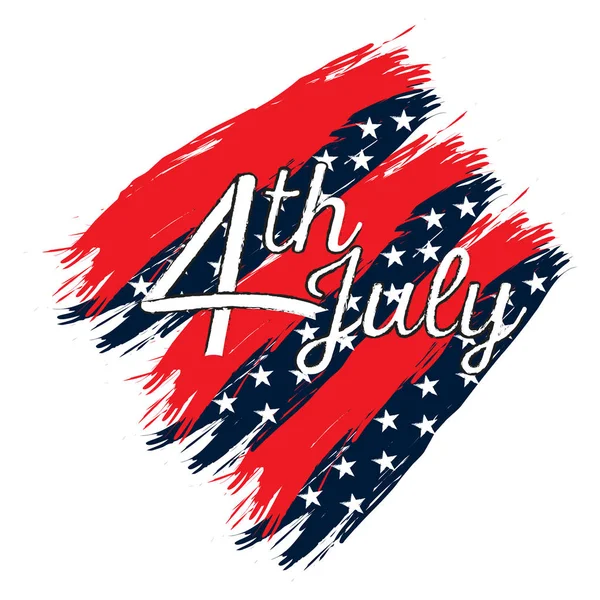 Aislado emblema del día de la independencia americana — Vector de stock